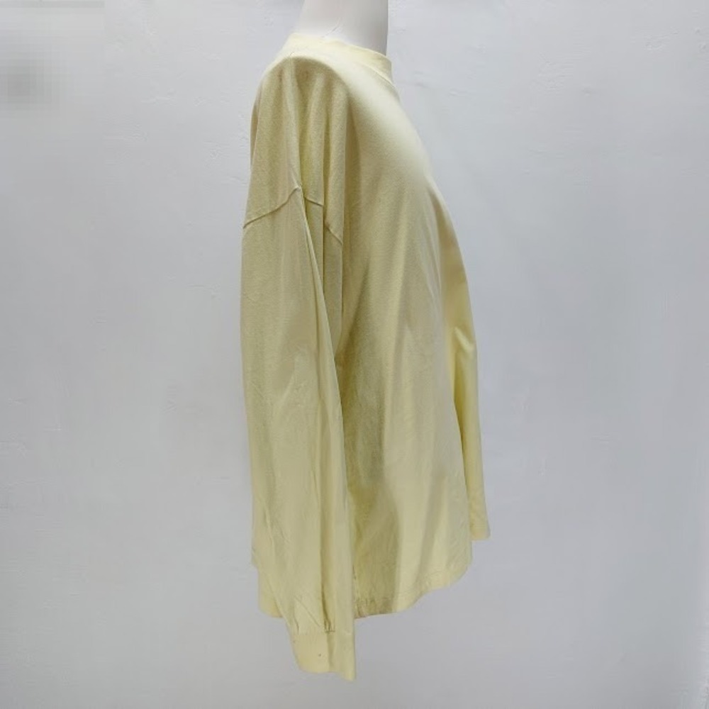 Fear of God Essentials T-Shirt Men's Long Sleeve Large Yellow Mock Neck Hype - Picture 2 of 9